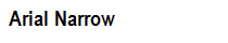 Arial Narrow